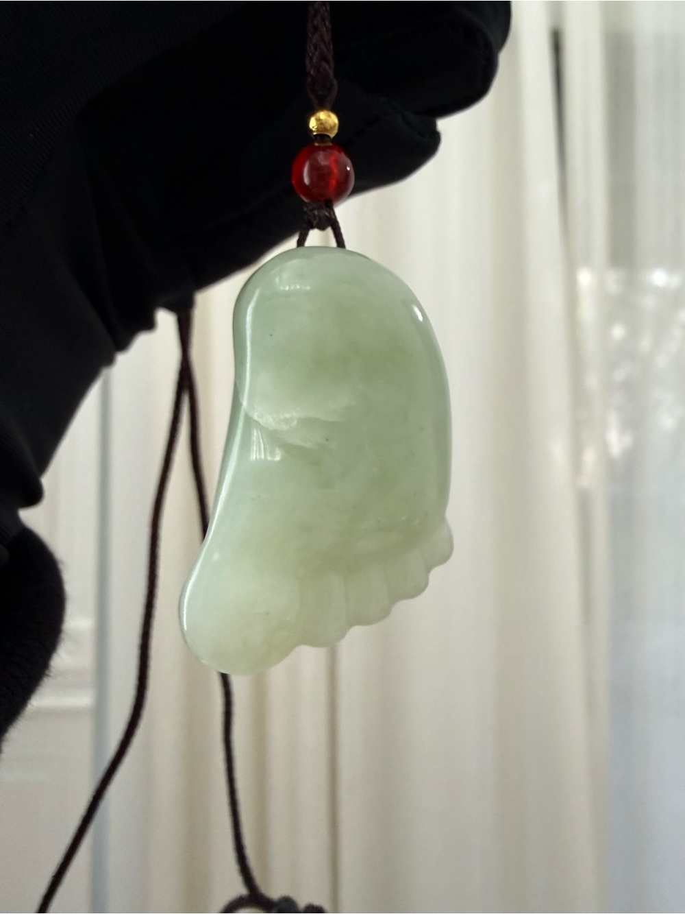 Natural Grade A Jade Foot Pendant Symbol of Good Fortune & Safe Journeys